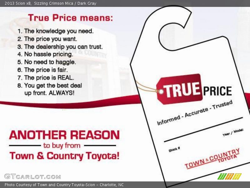 Sizzling Crimson Mica / Dark Gray 2013 Scion xB