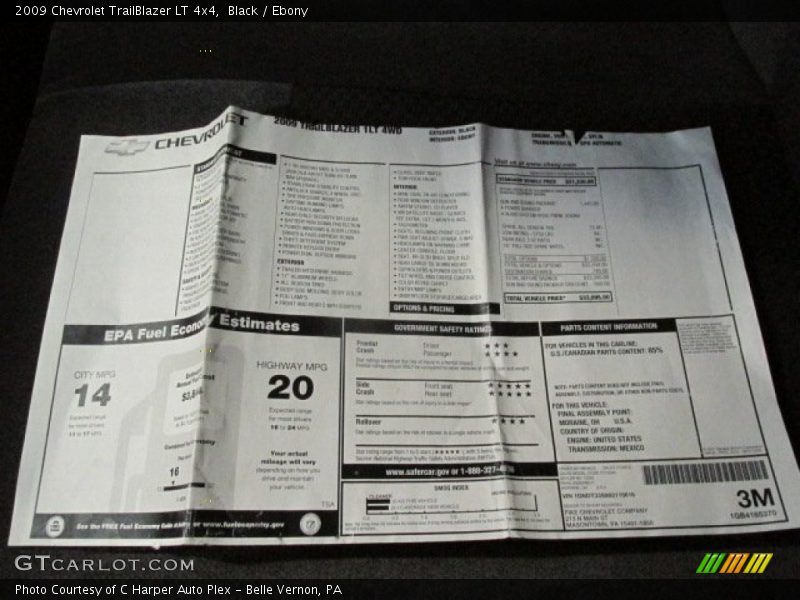 Black / Ebony 2009 Chevrolet TrailBlazer LT 4x4