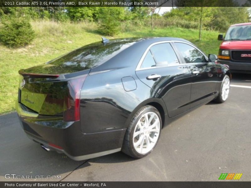 Black Raven / Morello Red/Jet Black Accents 2013 Cadillac ATS 3.6L Premium AWD