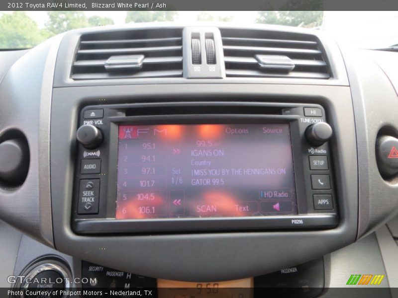 Blizzard White Pearl / Ash 2012 Toyota RAV4 Limited