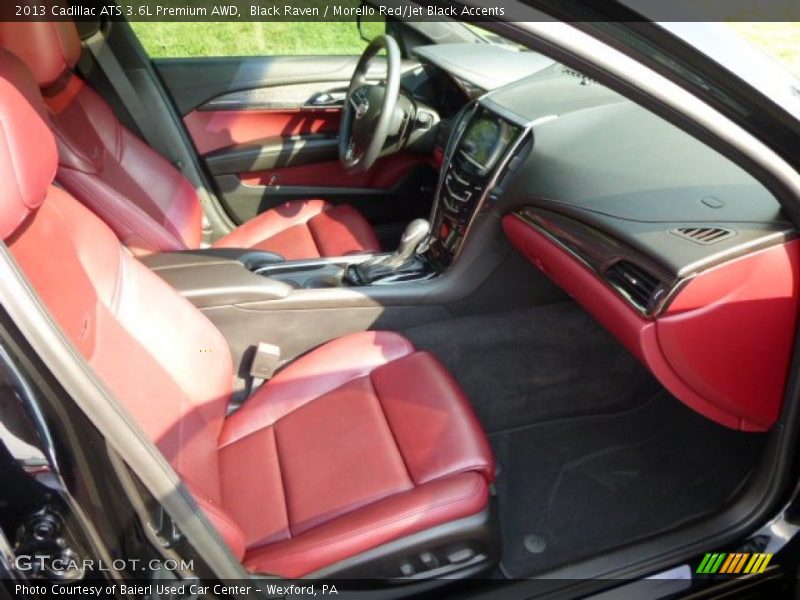 Black Raven / Morello Red/Jet Black Accents 2013 Cadillac ATS 3.6L Premium AWD