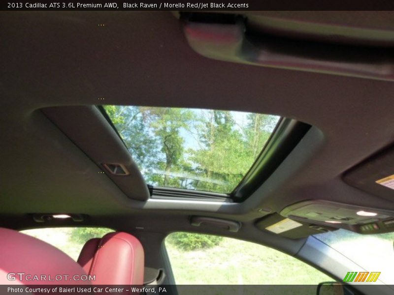 Black Raven / Morello Red/Jet Black Accents 2013 Cadillac ATS 3.6L Premium AWD