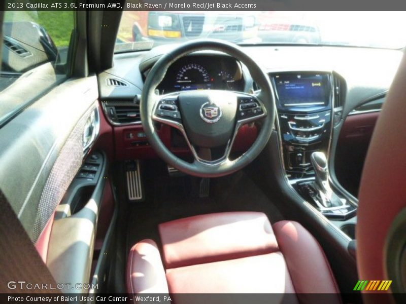 Black Raven / Morello Red/Jet Black Accents 2013 Cadillac ATS 3.6L Premium AWD