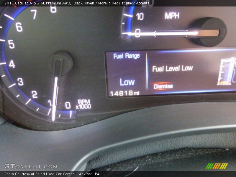 Black Raven / Morello Red/Jet Black Accents 2013 Cadillac ATS 3.6L Premium AWD