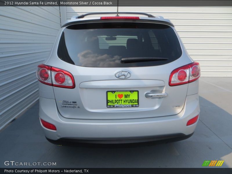 Moonstone Silver / Cocoa Black 2012 Hyundai Santa Fe Limited