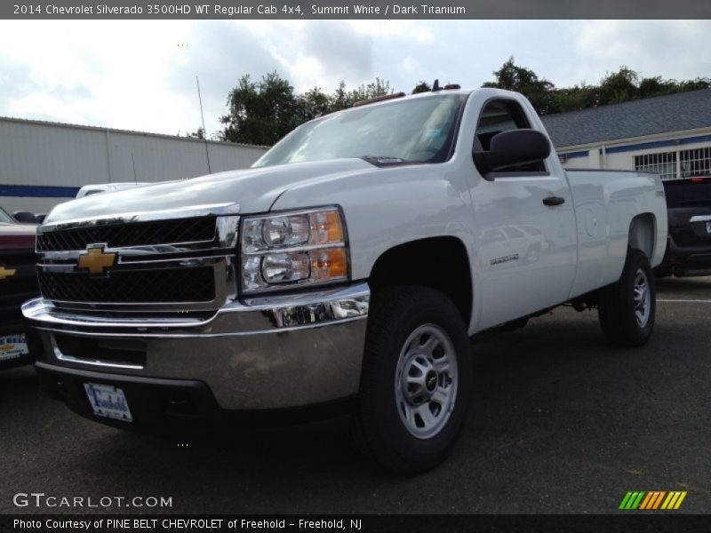 Summit White / Dark Titanium 2014 Chevrolet Silverado 3500HD WT Regular Cab 4x4