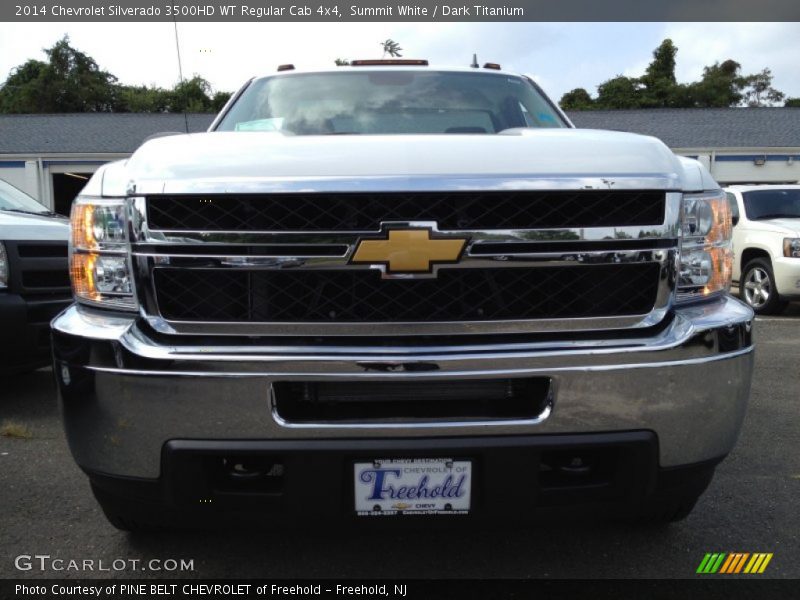 Summit White / Dark Titanium 2014 Chevrolet Silverado 3500HD WT Regular Cab 4x4