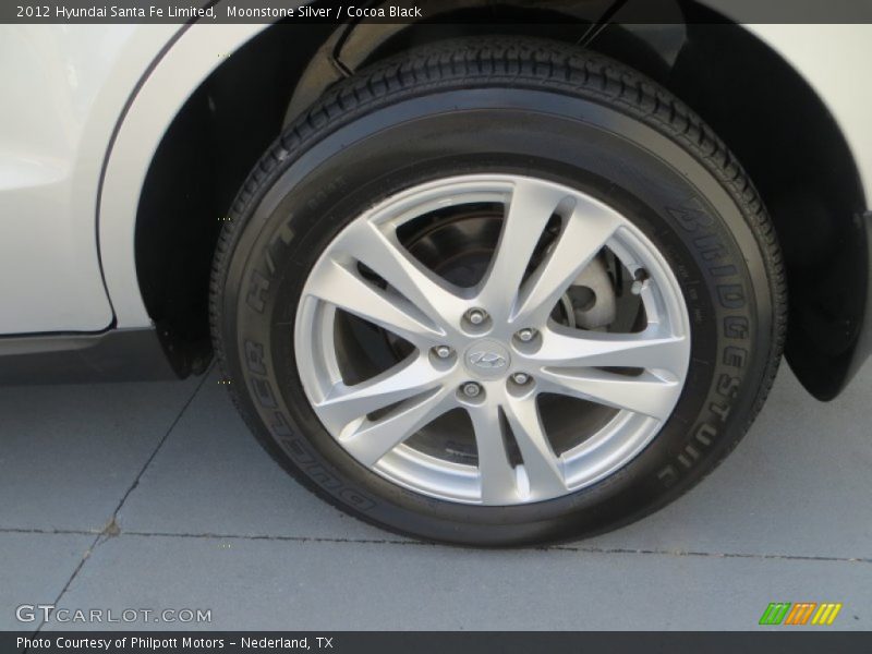 Moonstone Silver / Cocoa Black 2012 Hyundai Santa Fe Limited