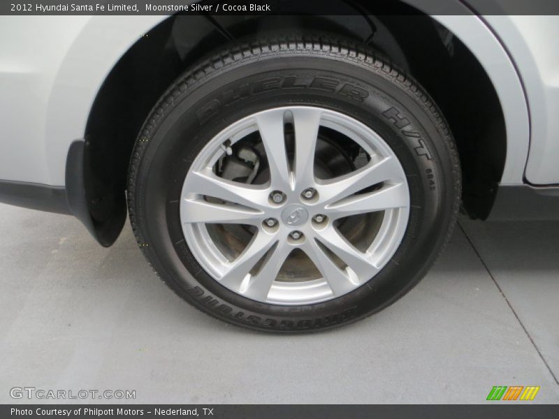 Moonstone Silver / Cocoa Black 2012 Hyundai Santa Fe Limited
