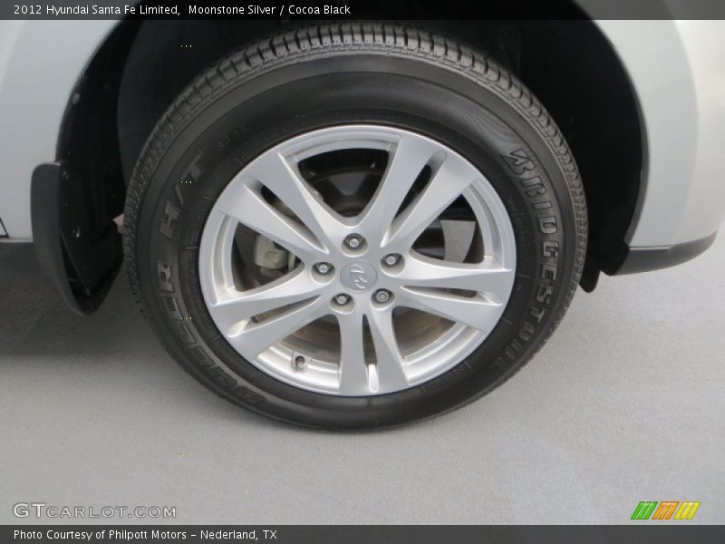 Moonstone Silver / Cocoa Black 2012 Hyundai Santa Fe Limited