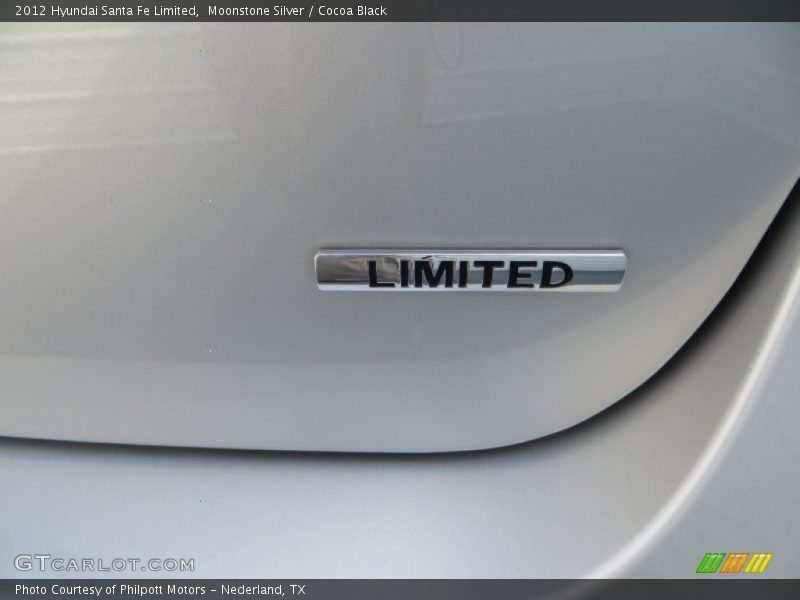 Moonstone Silver / Cocoa Black 2012 Hyundai Santa Fe Limited