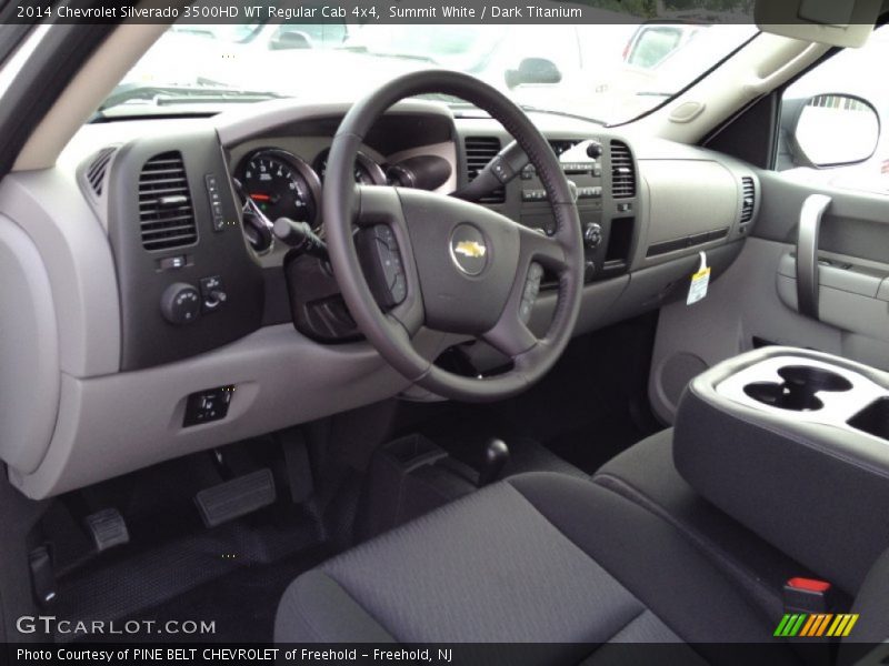 Dark Titanium Interior - 2014 Silverado 3500HD WT Regular Cab 4x4 