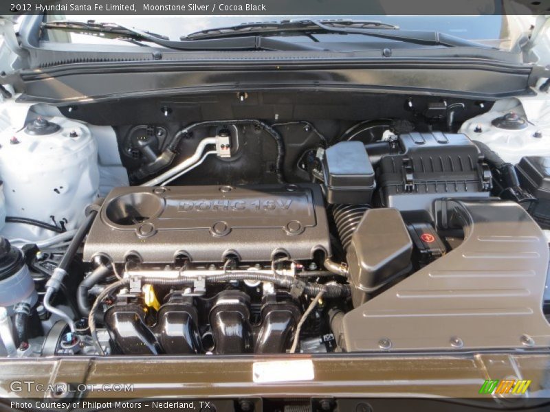 Moonstone Silver / Cocoa Black 2012 Hyundai Santa Fe Limited