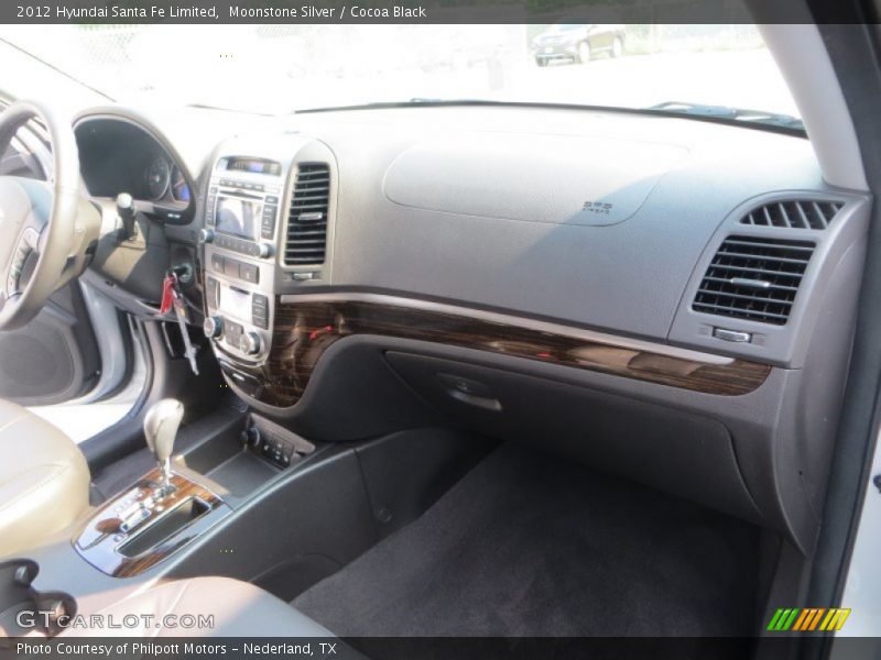 Moonstone Silver / Cocoa Black 2012 Hyundai Santa Fe Limited