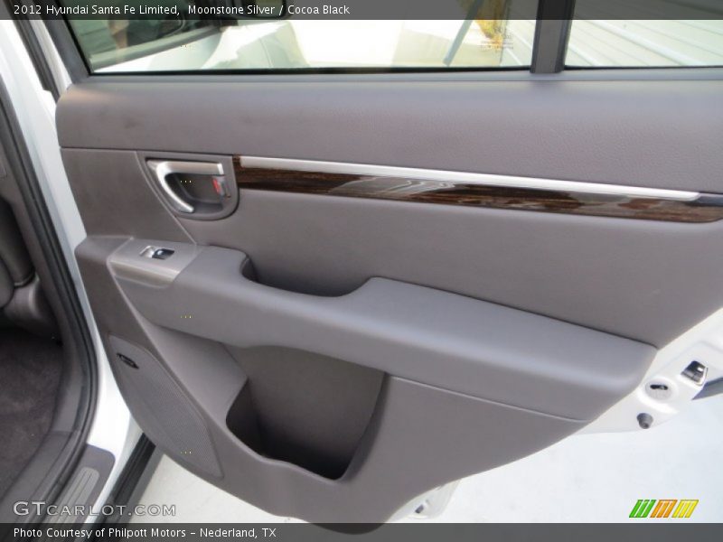 Moonstone Silver / Cocoa Black 2012 Hyundai Santa Fe Limited