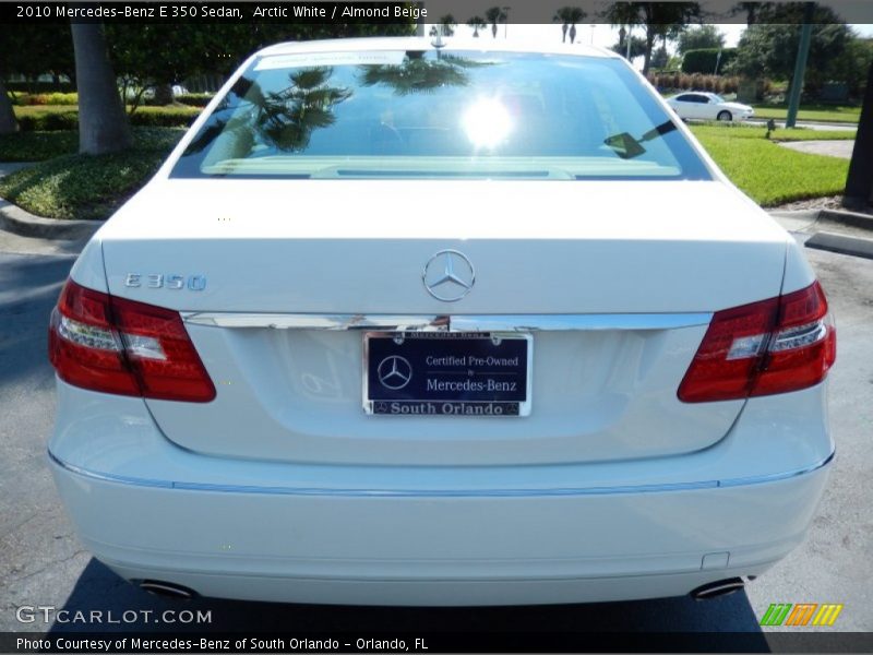 Arctic White / Almond Beige 2010 Mercedes-Benz E 350 Sedan