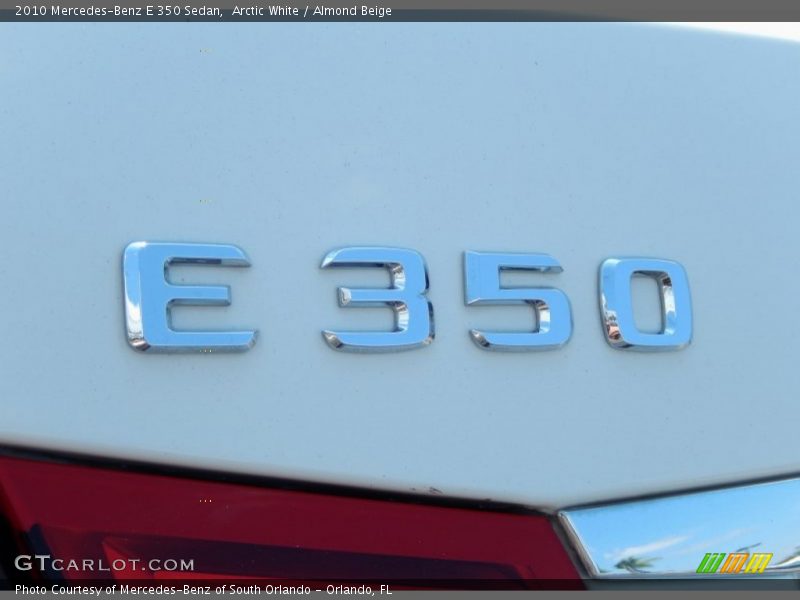 Arctic White / Almond Beige 2010 Mercedes-Benz E 350 Sedan