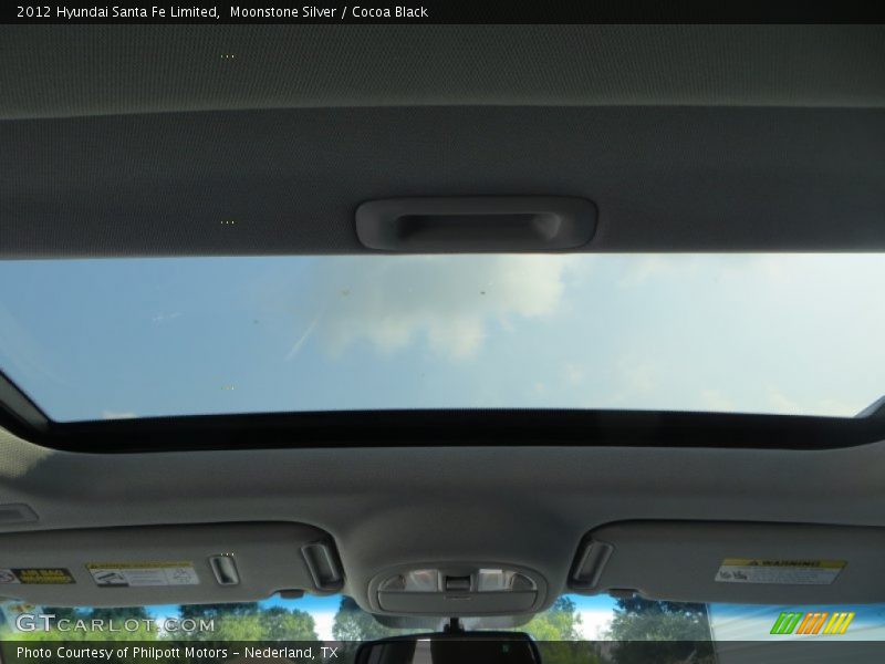 Moonstone Silver / Cocoa Black 2012 Hyundai Santa Fe Limited