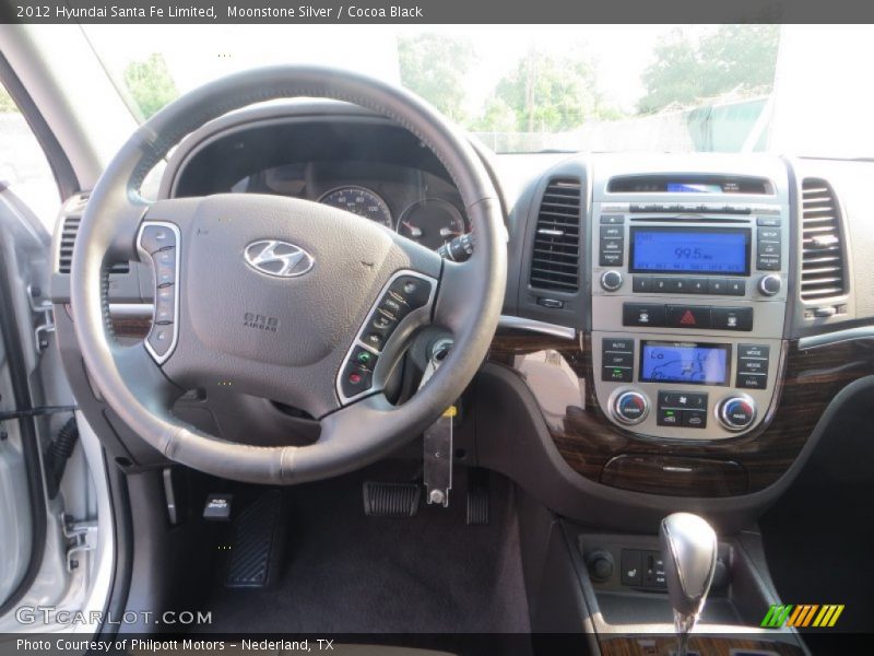 Moonstone Silver / Cocoa Black 2012 Hyundai Santa Fe Limited