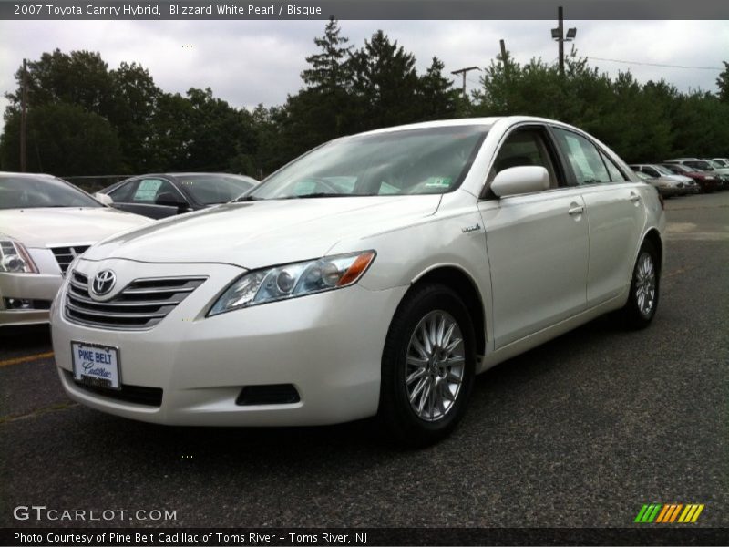 Blizzard White Pearl / Bisque 2007 Toyota Camry Hybrid