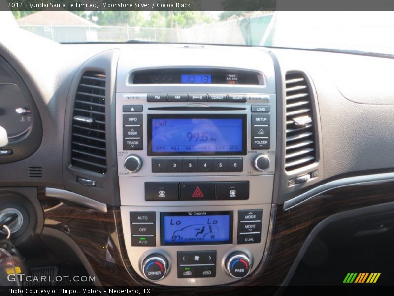 Moonstone Silver / Cocoa Black 2012 Hyundai Santa Fe Limited