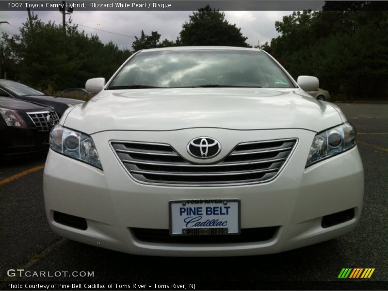 Blizzard White Pearl / Bisque 2007 Toyota Camry Hybrid