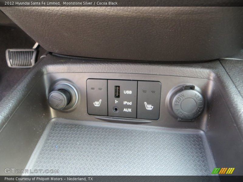 Moonstone Silver / Cocoa Black 2012 Hyundai Santa Fe Limited