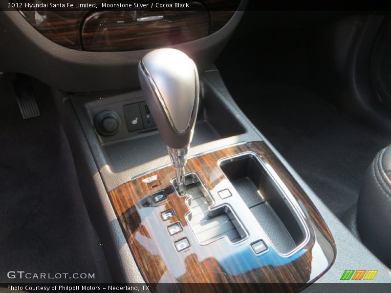 Moonstone Silver / Cocoa Black 2012 Hyundai Santa Fe Limited