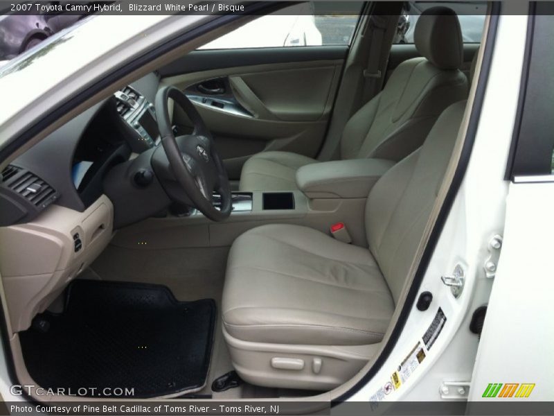 Blizzard White Pearl / Bisque 2007 Toyota Camry Hybrid