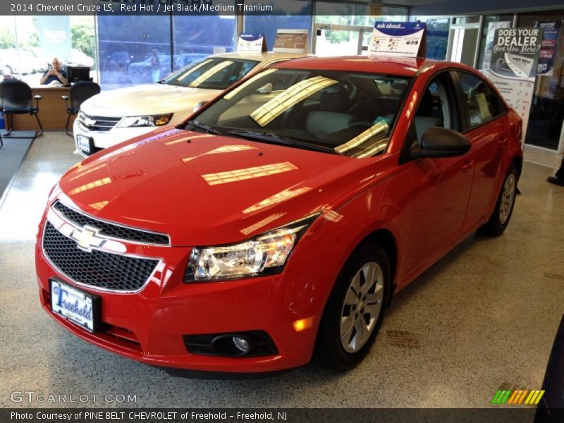 Red Hot / Jet Black/Medium Titanium 2014 Chevrolet Cruze LS
