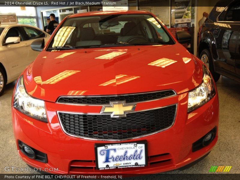 Red Hot / Jet Black/Medium Titanium 2014 Chevrolet Cruze LS