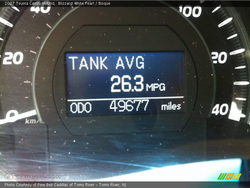 Blizzard White Pearl / Bisque 2007 Toyota Camry Hybrid