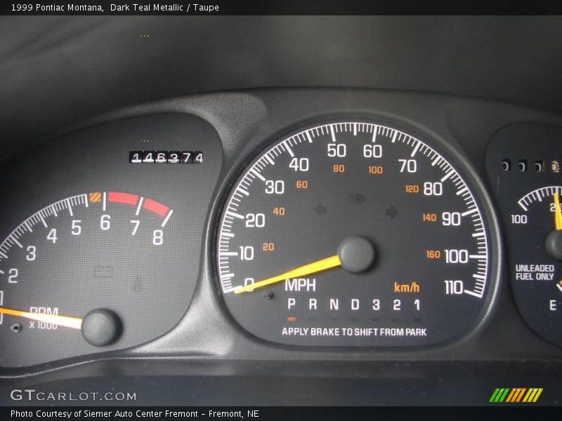 Dark Teal Metallic / Taupe 1999 Pontiac Montana