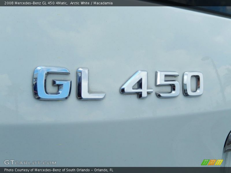 Arctic White / Macadamia 2008 Mercedes-Benz GL 450 4Matic