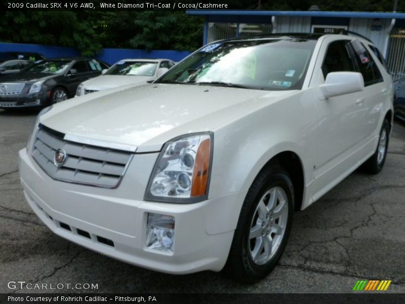 White Diamond Tri-Coat / Cocoa/Cashmere 2009 Cadillac SRX 4 V6 AWD