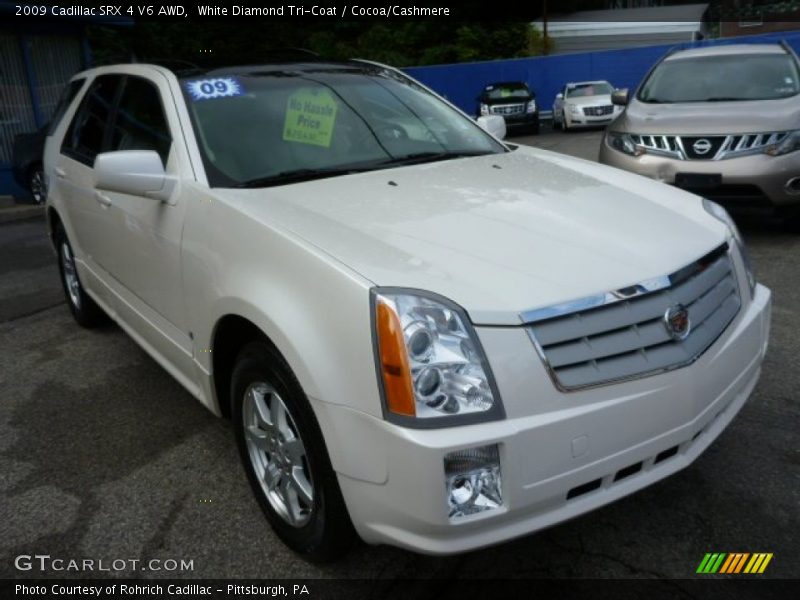 White Diamond Tri-Coat / Cocoa/Cashmere 2009 Cadillac SRX 4 V6 AWD