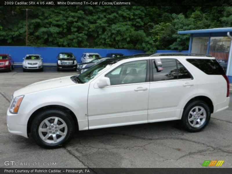White Diamond Tri-Coat / Cocoa/Cashmere 2009 Cadillac SRX 4 V6 AWD
