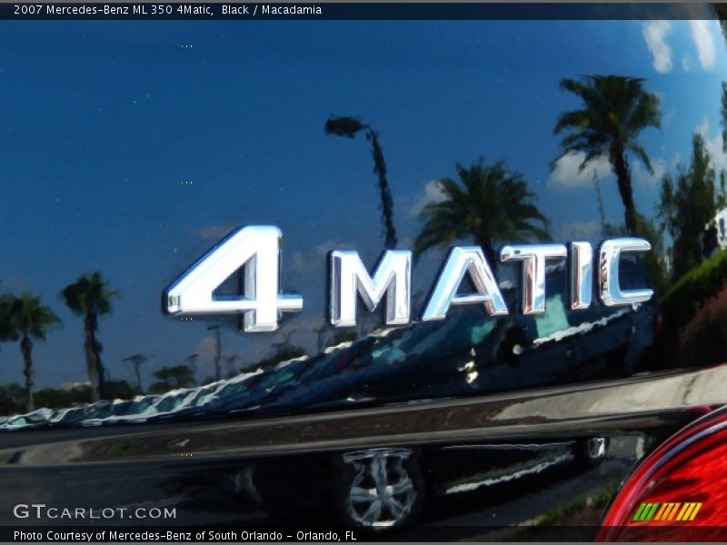 Black / Macadamia 2007 Mercedes-Benz ML 350 4Matic