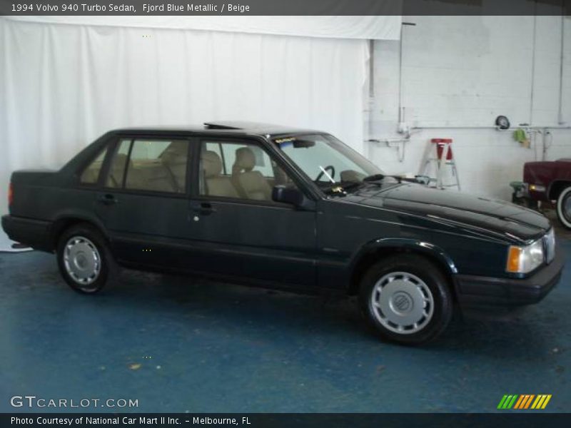 Fjord Blue Metallic / Beige 1994 Volvo 940 Turbo Sedan