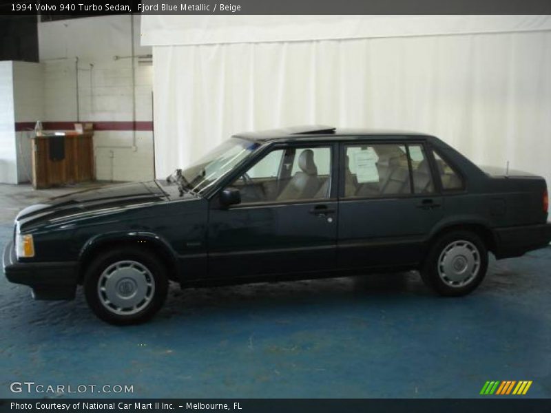 Fjord Blue Metallic / Beige 1994 Volvo 940 Turbo Sedan