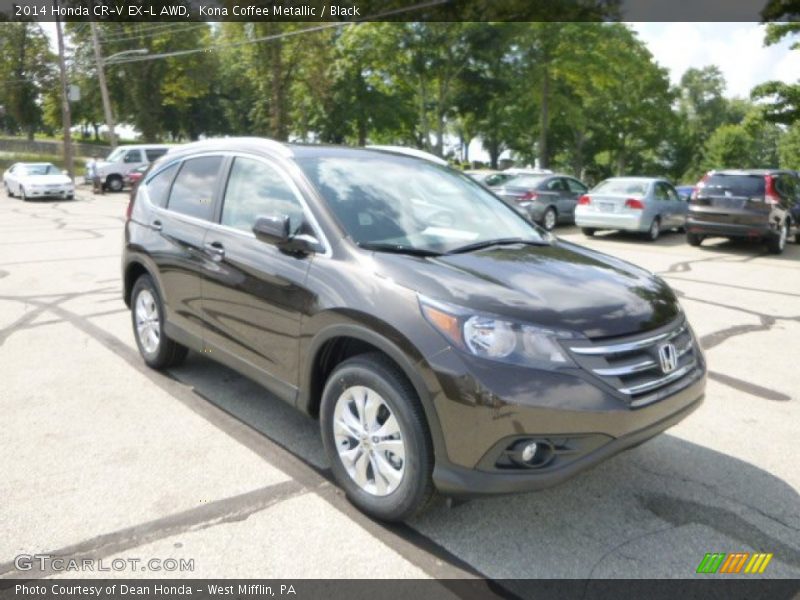 Kona Coffee Metallic / Black 2014 Honda CR-V EX-L AWD