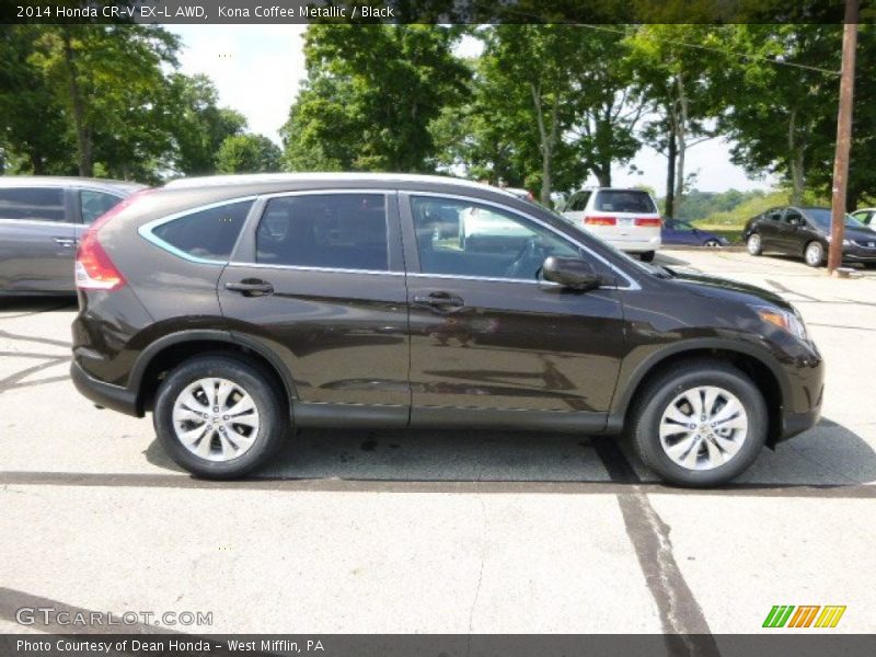 Kona Coffee Metallic / Black 2014 Honda CR-V EX-L AWD