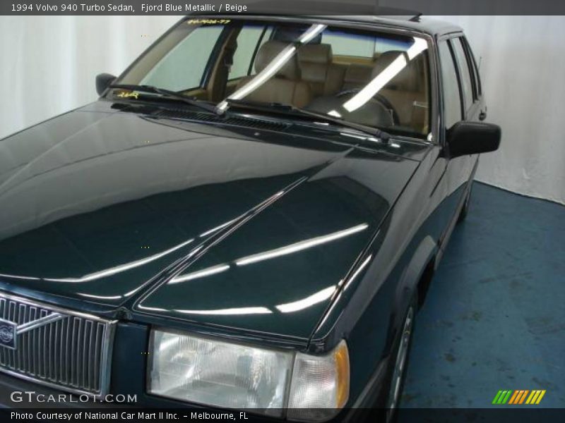 Fjord Blue Metallic / Beige 1994 Volvo 940 Turbo Sedan