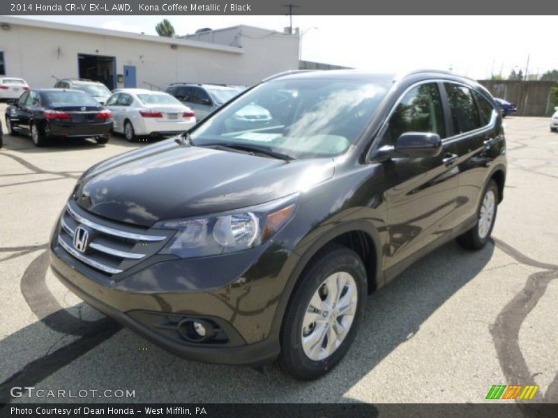 Kona Coffee Metallic / Black 2014 Honda CR-V EX-L AWD