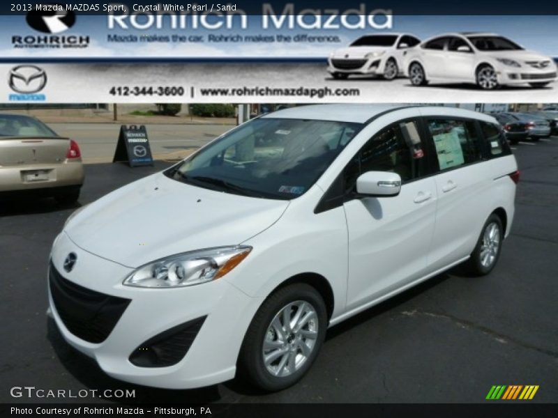 Crystal White Pearl / Sand 2013 Mazda MAZDA5 Sport