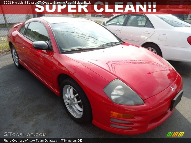 Saronno Red / Beige/Black 2002 Mitsubishi Eclipse GT Coupe