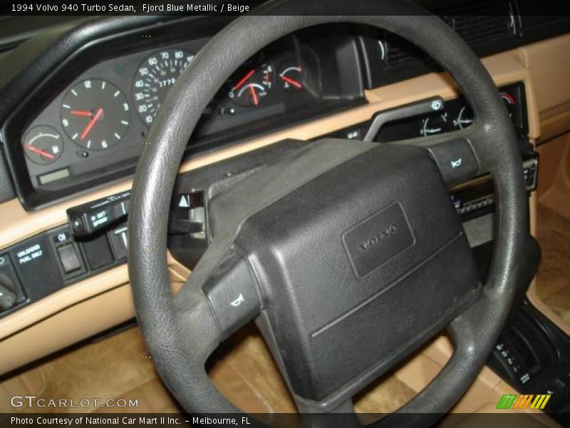 Fjord Blue Metallic / Beige 1994 Volvo 940 Turbo Sedan