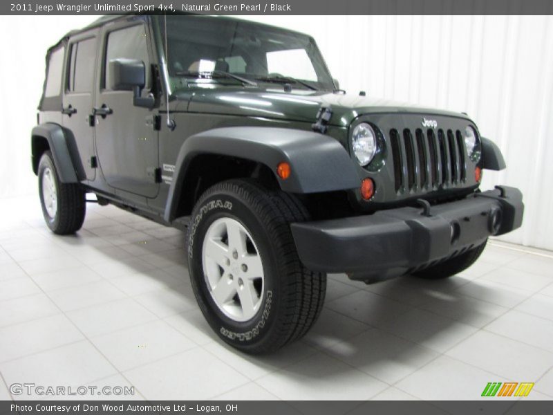 Natural Green Pearl / Black 2011 Jeep Wrangler Unlimited Sport 4x4