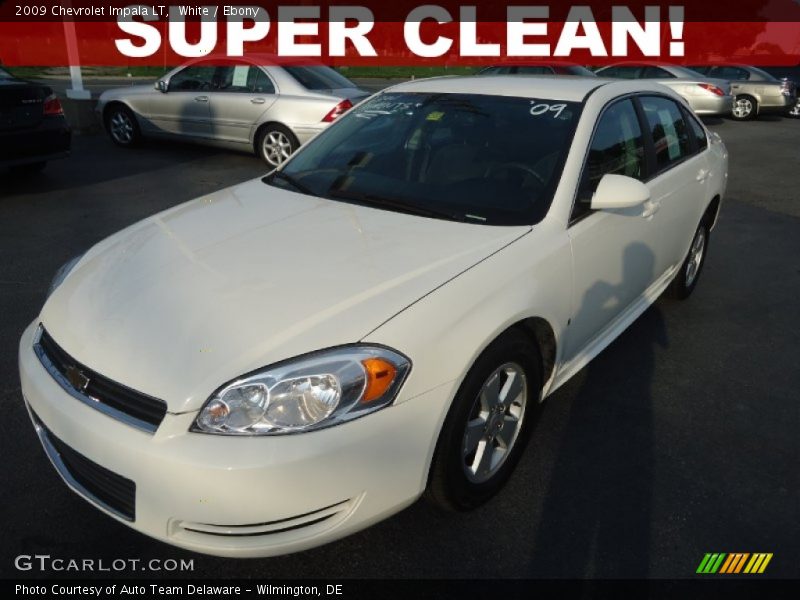 White / Ebony 2009 Chevrolet Impala LT