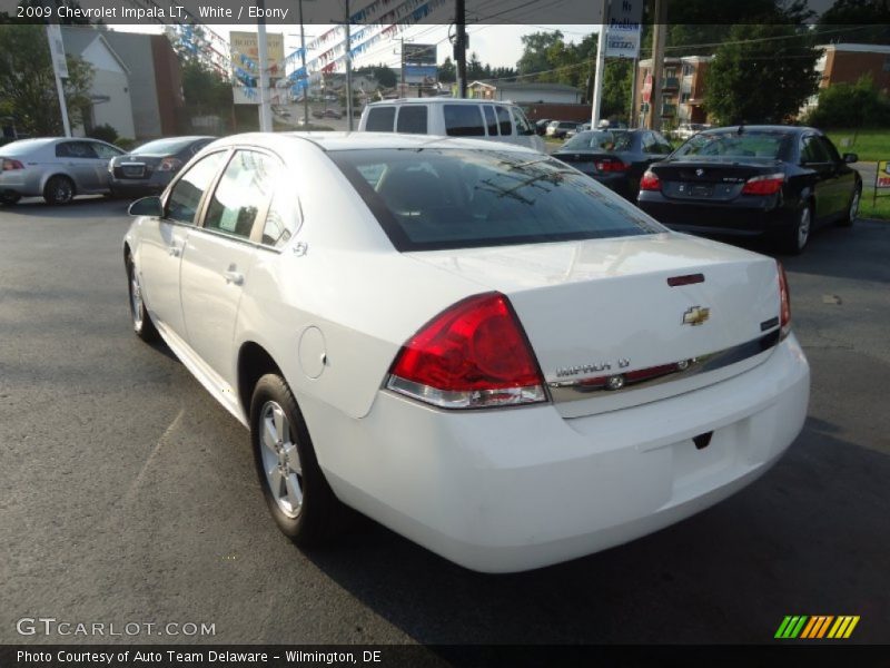 White / Ebony 2009 Chevrolet Impala LT
